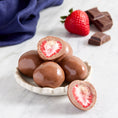 Load image into Gallery viewer, Milk Chocolate - Freeze Dried Strawberries
